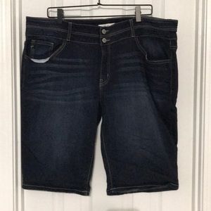 Plus Size Jean Bermuda Shorts